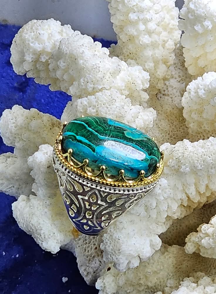 Natural Iraqi Stone / Hajar Iraqi – with Chandi Ring